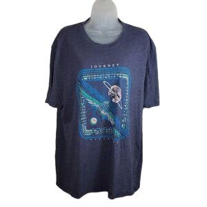 Lucky Brand Men's Journey Departure Album Cover Heathered Blue Shirt SZ xxl